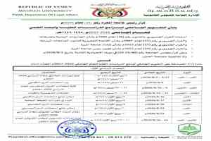 جامعة المهرة تعلن عن التقويم الجامعي لبرامج الدراسات العليا للعام الجامعي 2026/ 2027م