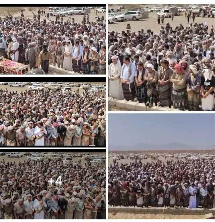 تشييع مهيب لجثمان الشيخ حسين بن صالح المحيقني في مرخة