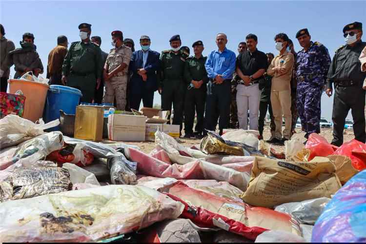 النيابة العامة بشبوة تنفذ عملية إتلاف لكميات من المواد المخدرة والخمور
