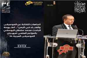 باحث يمني يسلط الضوء على "نقد النقد الموسيقي" في مؤتمر مهرجان الموسيقى العربية الـ 34 بالقاهرة