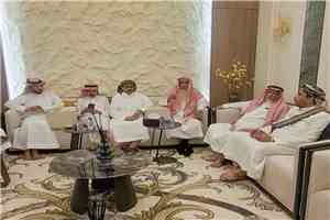 عبدالله بن مبروك بن عجاج النهدي والشيخ سلطان بن زائد التميمي في ضيافة الشيخ علي بن عبدالله بن حسين بن شحبل
