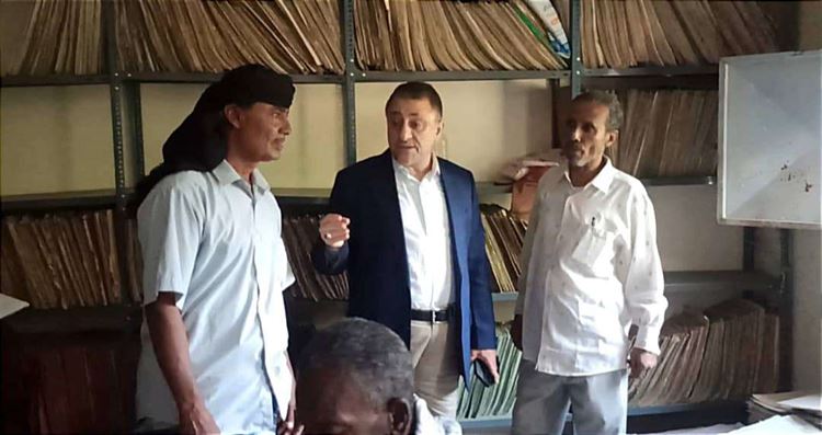 أمين عام محلي أبين يطلع على عمل ونشاط فرع مكتب الهيئة العامة لأراضي وعقارات الدولة