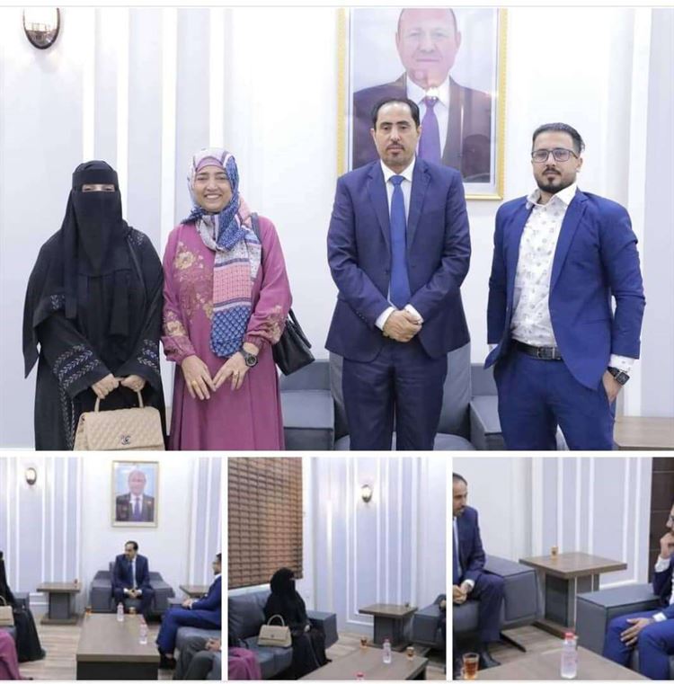 وزير الشباب والرياضة يستقبل الشاعرة والرسامة التشكيلية نادية المفلحي