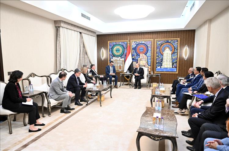 رئيس مجلس القيادة يدعو الاتحاد الاوروبي الى الالتحاق بالضغوط القصوى ضد المليشيات الحوثية