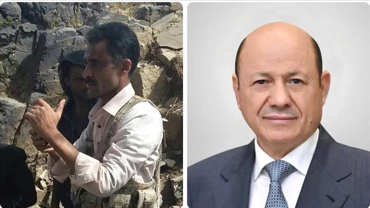 قائد مقاومة الحجرية يوجه رسالة عاجلة إلى رئيس مجلس القيادة الرئاسي