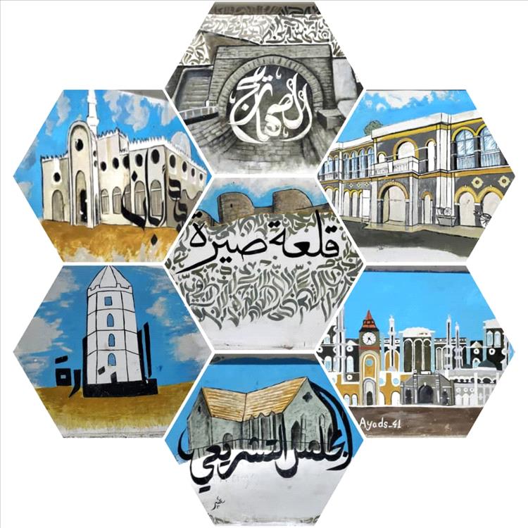 بدعم من السلطة المحلية .. مبادرة شبابية تنفذ جدارية حضارية تجسد معالم صيرة في عدن