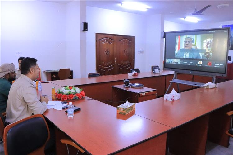 لقاء بالزووم مع سفير اليمن لدى مملكة ماليزيا الدكتور عادل باحميد حول تطوير صادرات منتج العسل الحضرمي إلى دول شرق آسيا