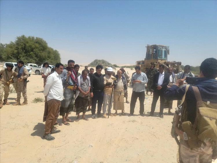 هيئة الأراضي تدشن وحدتي جوار جديدة في منطقة عين بامعبد بمديرية رضوم