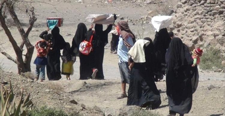 نزوح 76 أسرة يمنية خلال الأسبوع الفائت ‫ ‫
