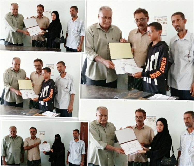 السلامي يكرم طلاب مسابقة القراءة العربي من مدارس تبن بلحج