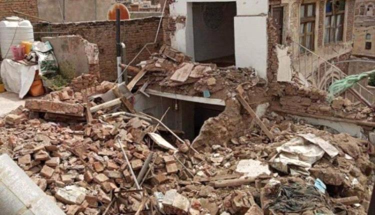 جراء الأمطار.. انهيار منزل شعبي في الجوف