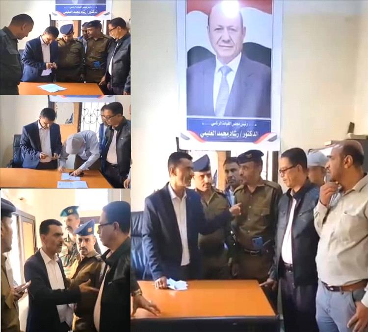 تعز.. «المشمر» يسلّم موقع مشروع تأهيل فرع الأحوال المدنية بقسم الجمهوري للمقاول المنفذ