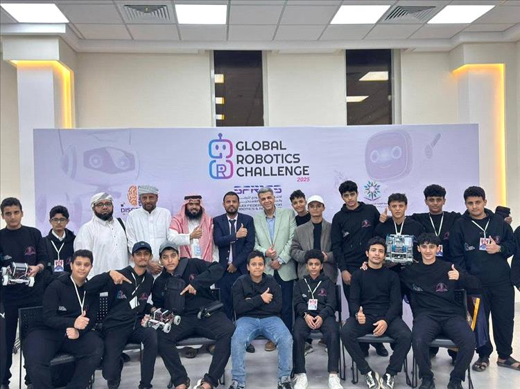 فرحة عدنية في الرياض.. أبطال سماء عدن والنبراس يعتلون منصات التتويج في التحدي العالمي للروبوتات GRC 2025