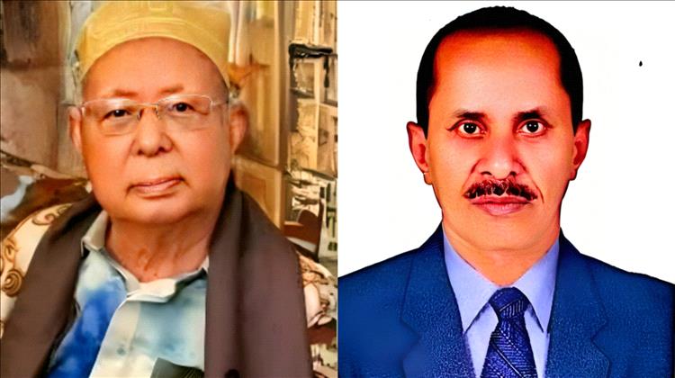 شيخ قبيلة (العوطف صبيح) في لحج (محمد أحمد هواش) يعزي في وفاة أول رئيس وزراء لإقليم العفار و العيسى الجيبوتي الأسبق (علي عارف برهان)