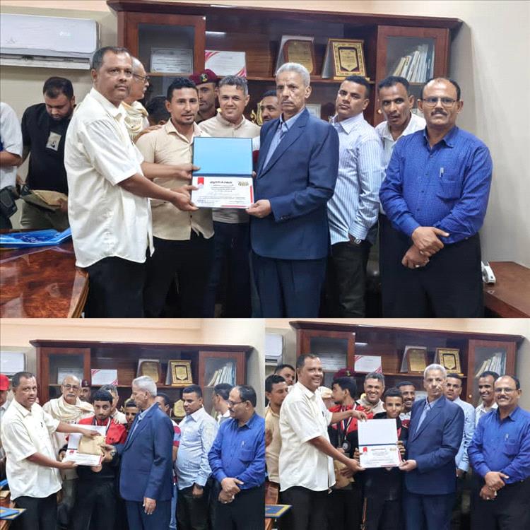 محافظ لحج يكرم أبطال الجودو الحائزين على المراكز الأولى في البطولات العربية