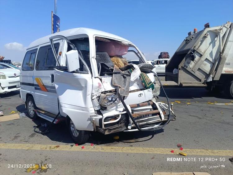 حادث مروري في خط الجسر - عدن