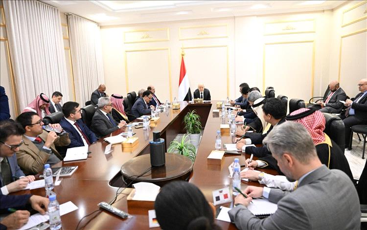 العليمي يلتقي سفراء اجانب ويطالب