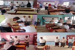 مدير إدارة التربية والتعليم بالشحر يتفقد سير العملية التربوية والامتحانات الفصلية في عدد من مدارس المديرية