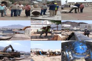 استلام وتسليم  خط مياه التواهي لتحسين خدمة المياه والحد من الانكسارات