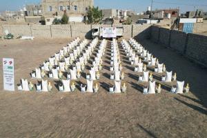 هيئة الإغاثة الإنسانية (IHH) توزّع مساعدات غذائية لـ172 أسرة نازحة في مأرب