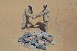 مسام ينزع نحو 2700 لغمًا وذخيرة غير متفجّرة في اليمن