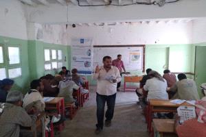 تدريب المشاركين في عملية التسجيل بمنظمة كير – مديرية المحفد، أبين