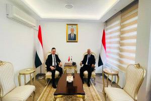 السفير طريق يبحث مع القائم بأعمال السفارة التركية لدى اليمن تطورات الأوضاع في اليمن