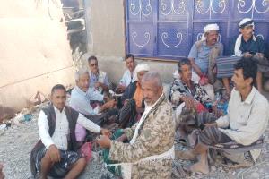 استجابة أبناء مديرية الوضيع للدعوة والمشاركة في الاعتصام المفتوح بلودر