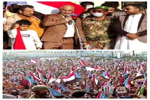 نوفل من ساحة العروض: لا تراجع عن الانتقالي حتى استعادة الدولة الجنوبية