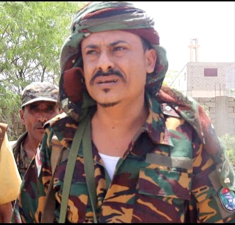 أركان حزام المنطقة الوسطى بأبين يعزي في وفاة العميد صالح مشاغم المحوري