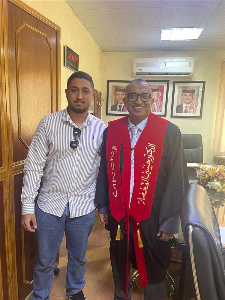 الدكتوراه بامتياز من جامعة مؤته بالاردن للباحث اليمني حسين المحضار