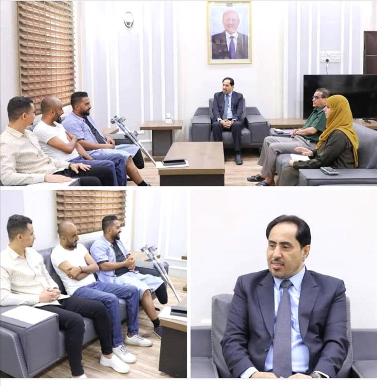 وزير الشباب والرياضة يلتقي الاتحاد العام لكرة قدم ذوي البتر