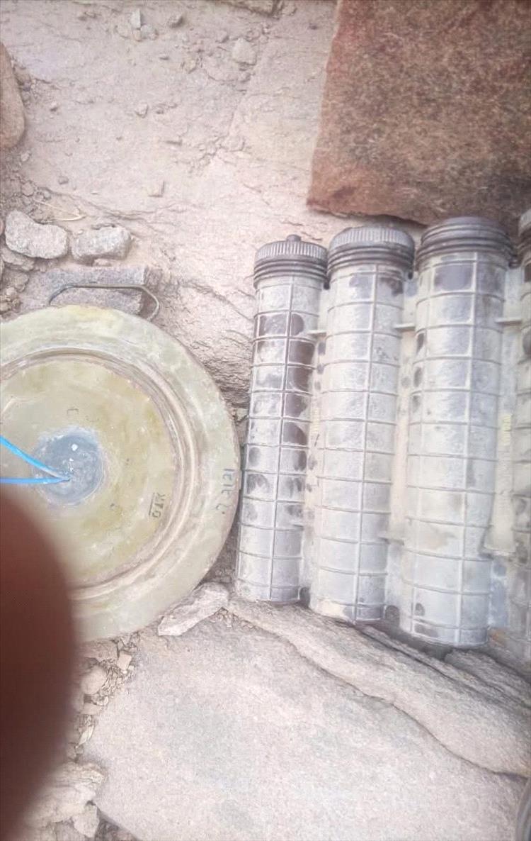 قوات دفاع شبوة تفكك عبوات ناسفة في منطقة المصينعة