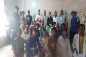 نادي الشروق والانطلاق يكرمون الابطال المشاركين في بطولة الجودو الثانية بمديرية يافع بني بكر