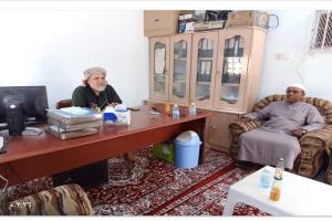 مدير أوقاف تريم بابطاط يطلع على مكتب نظارة اوقاف مسجد باجرش  بمدينة تريم