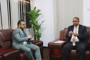 وزير الشؤون الاجتماعية والعمل يلتقي رئيس بعثة منظمة الهجرة الدولية بلادنا ويبحثان سُبل تعزيز التنسيق المشترك