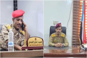 العميد مازن الجنيدي يبارك تعيين العميد نصر عاطف المشوشي قائدا لألوية الدعم والإسناد