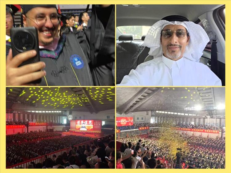رجل الأعمال حسين الكلدي يهنئ حمود الصهيبي بمناسبة تخرجه المشرف من جمهورية الصين الشعبية