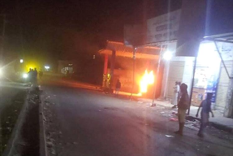 احتراق محطة وقود في الجوف