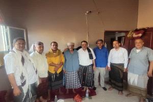 جمعية أبناء حالمين في عدن تزور المناضل الأكتوبري سيف ناصر الجباري
