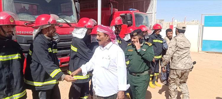 مدير شرطة شبوة ورئيس الانتقالي وأركان ألوية دفاع شبوة يتفقدون المرابطين في عتق بمناسبة عيد الفطر