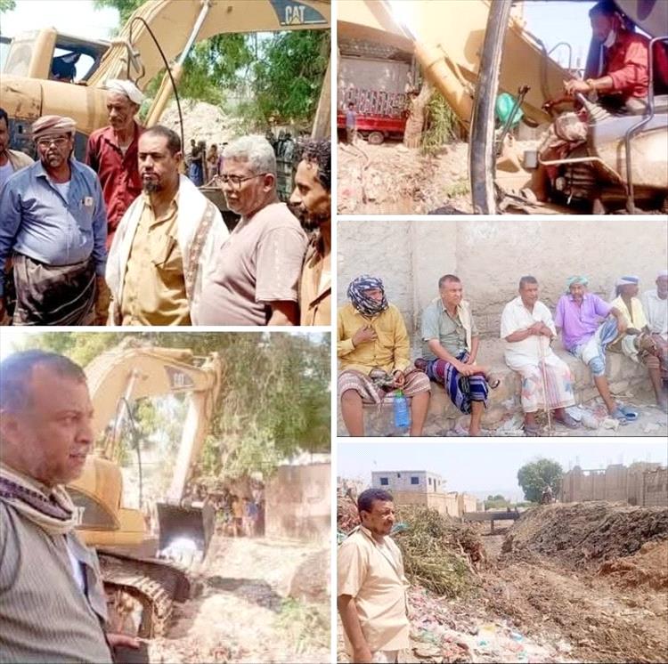 بتوجيهات المحافظ .. مدير عام خنفر  يتابع أعمال تصفية القناة الحاملة بمقطع "الحصن "ويشيد بالجهود المبذولة