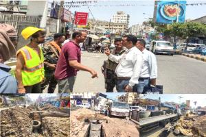 مدير عام "القاهرة" يتابع سير العمل في مشروع تغيير شبكة الصرف الصحي بحي الكوثر