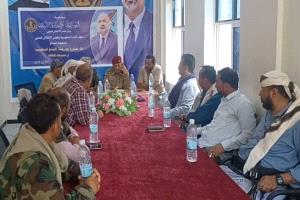 العميد مهدي يلتقي عدد من المشائخ والأعيان من أبناء منطقة مريس بالضالع
