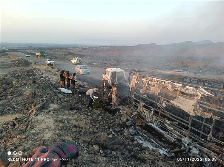 تحرك بطولي لأفراد اللواء 39 مدرع في إنقاذ مصابي حادثة العرقوب بأبين