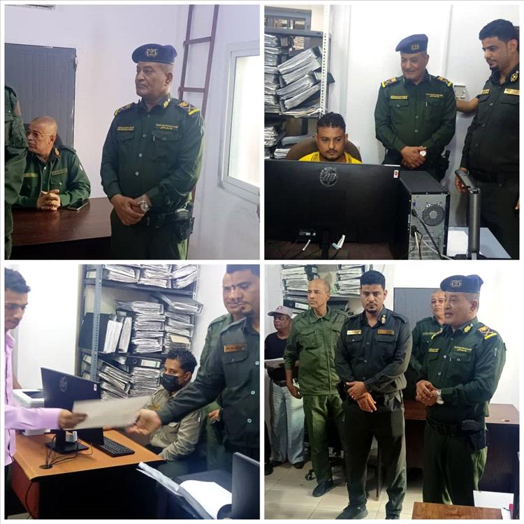 اللواء باهارون يدشن العمل بالإرشيف الإلكتروني في مركز السجل المدني عدن