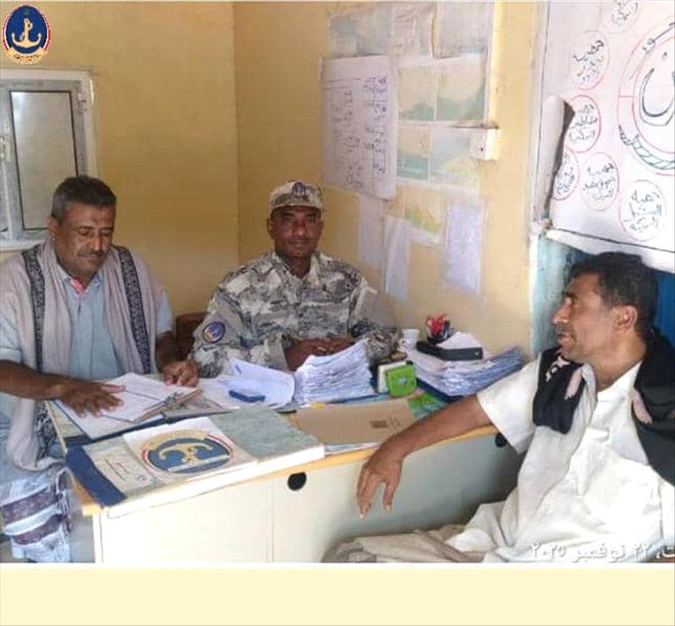 القائم بأعمال رئيس الاتحاد التعاوني السمكي لصيادي الجنوب يزور مكتب خفرالسواحل للأمن  البحري في شقرة