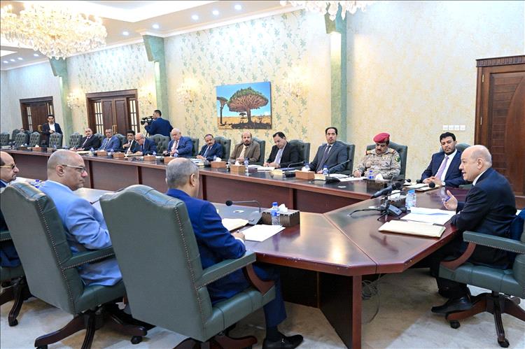 رئيس مجلس القيادة يرأس اجتماعا للحكومة