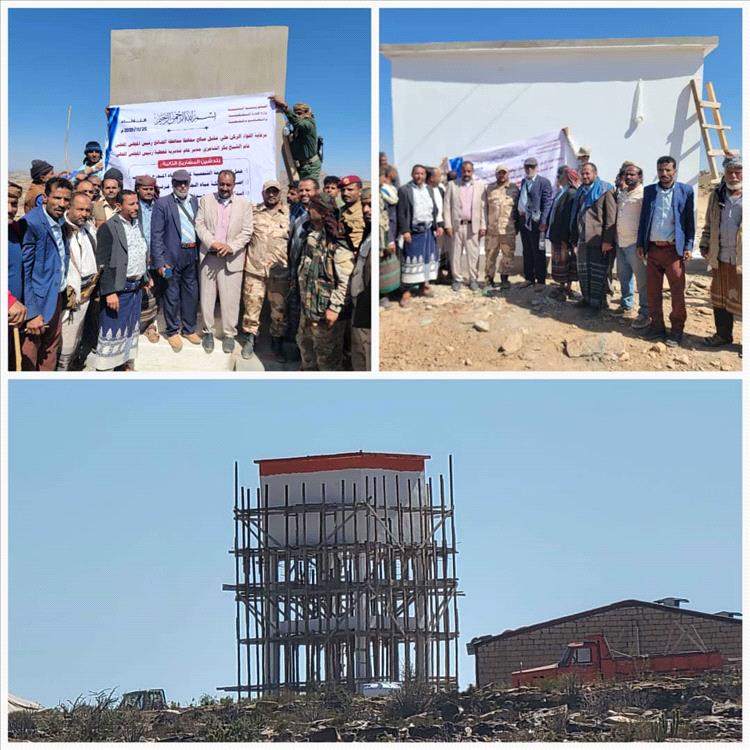 برعاية محافظ المحافظة: مدير عام قعطبة بكر الشاعري يدشن عمل ثلاثة مشاريع حيوية بقريتي المدرج والجرب بمريس