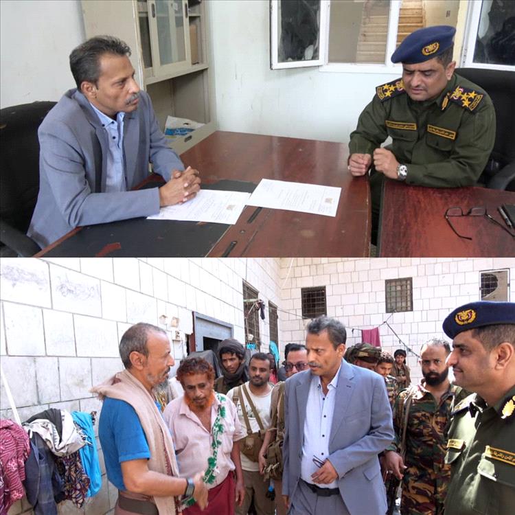 محافظ أبين يناقش مع مدير أمن المحافظة احتياجات السجن المركزي بزنجبار